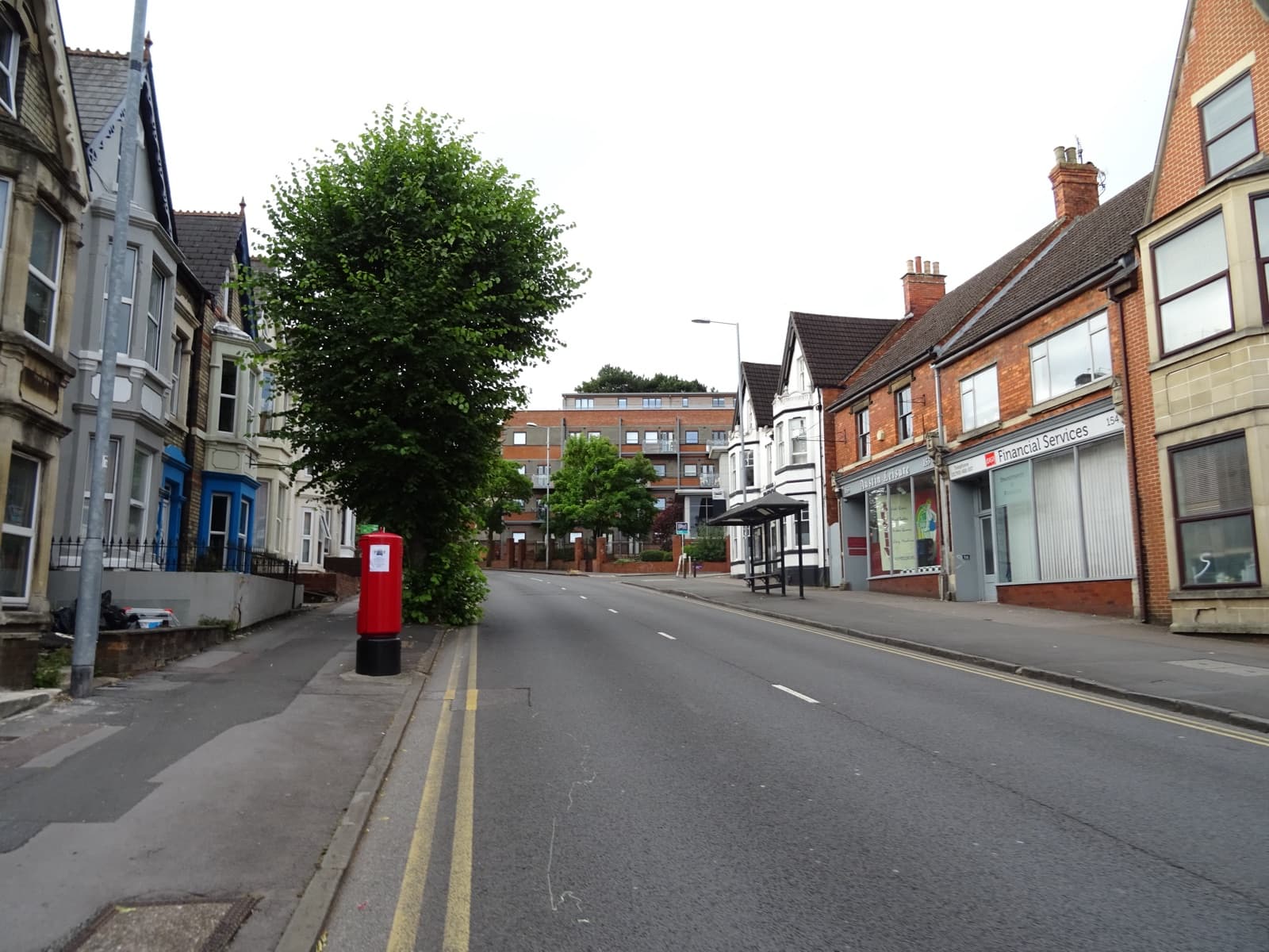 Victoria Road in Swindon Old Town, lined with independent shops and bars